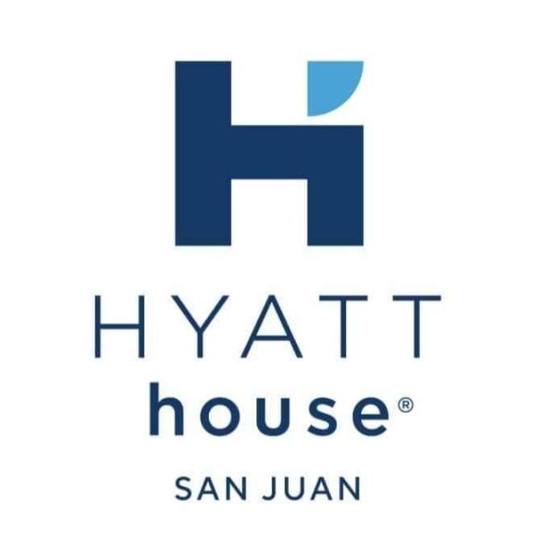 Hyatt House San Juan logo with stylized 'H' in blue.