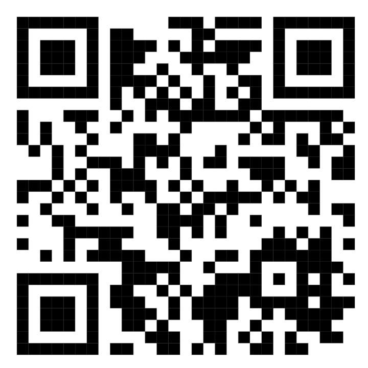 Black and white QR code on a white background.